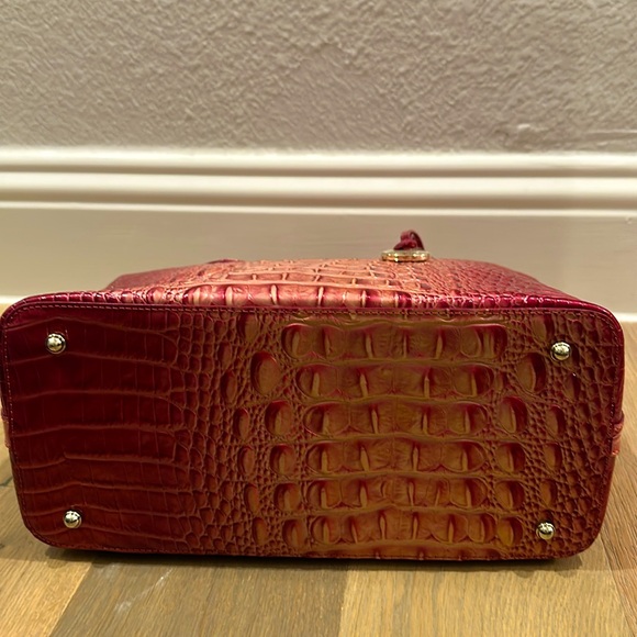 Brahmin Duxbury Satchel Lotus Melbourne Genuine Leather Handbag - Picture 5 of 6